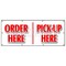 Signmission ORDER HERE PICK-UP HERE BANNER SIGN hamburger pizza french fry ice cream B-96 Order Here Pickup Here - alternate 1